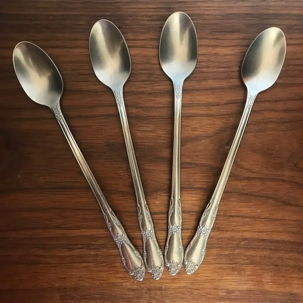 Oneida Wm. A. Rogers Fenway (Daydream) stainless, set of 4 iced tea spoons